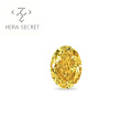 ForeverFlame  fancy yellow 1.5ct 6mm*8mm vvs Oval Cut diamond CVD CZ Moissanite haute couture ring